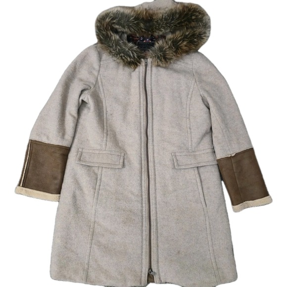 Steinbock Tyrol Vintage Austrian Trench Wool Coat Jacket Womens Size 12